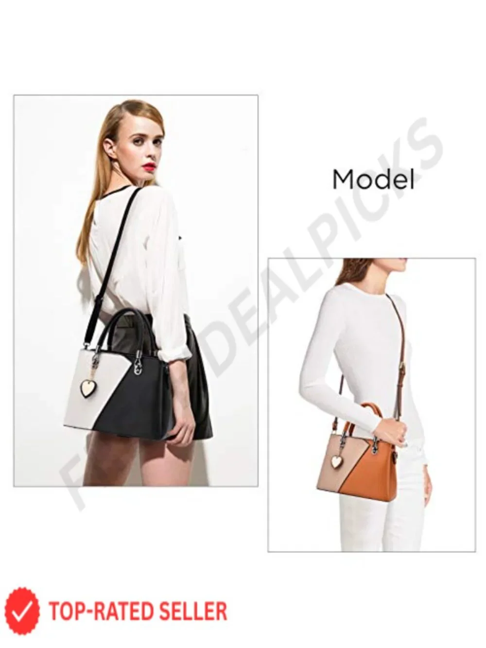 Satchel Handbag with Lattice Pattern and Adjustable Shoulder Strap